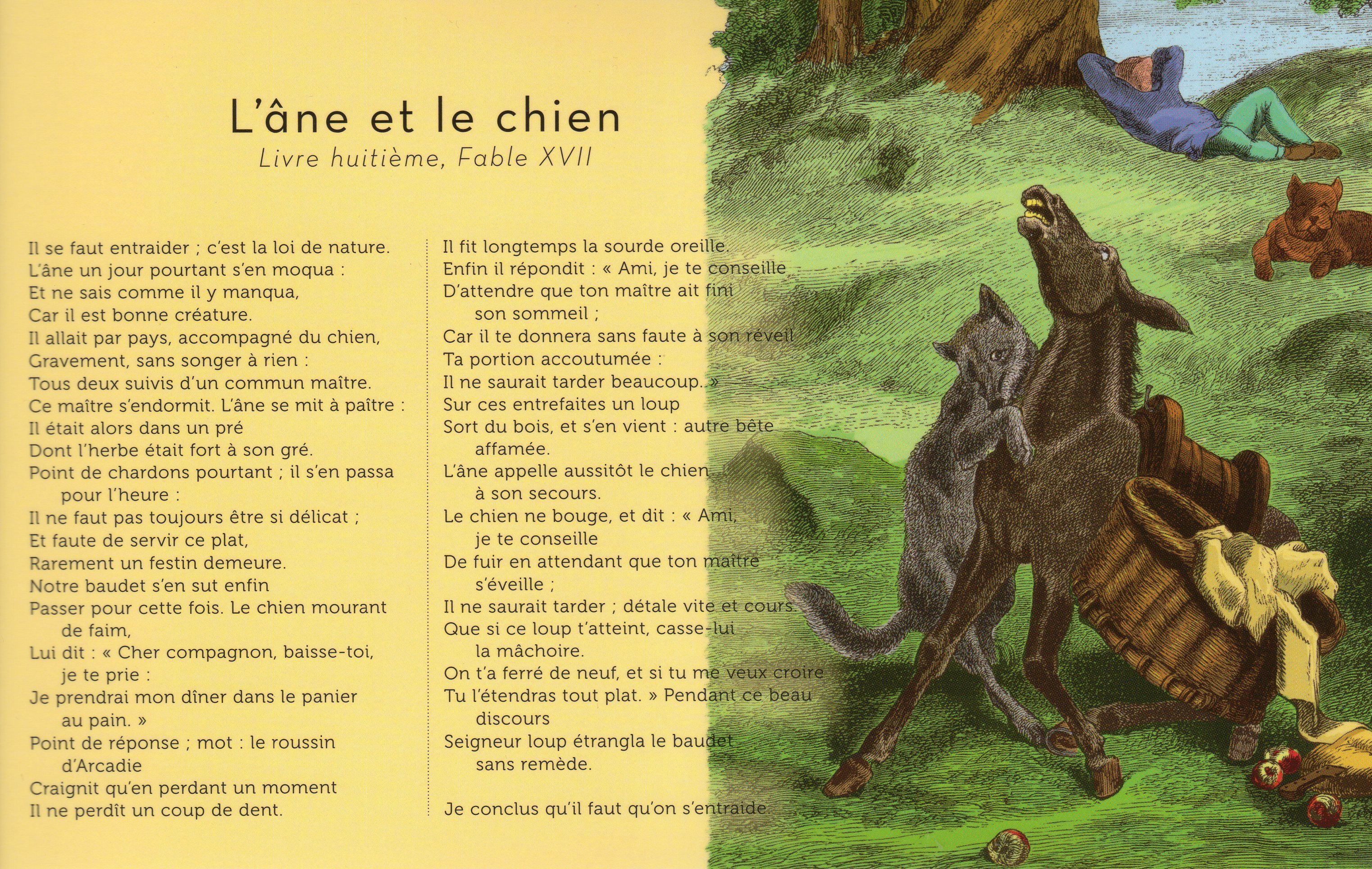 "L'âne et le chien" Jean de La Fontaine